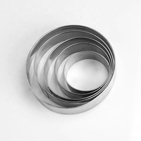 5Pcs Hartvormige Rvs Cookie Cutter Gebak Biscuit Cutter