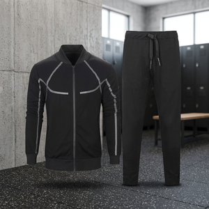 Conjuntos Deportivos Transpirables de Invierno para Hombre, Ropa Deportiva para Gimnasio, Conjunto de Entrenamiento, Tela de Spandex/Poliéster, Proveedor al por Mayor - Product Image 3