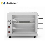 Rôtissoire à poulet au gaz commerciale de comptoir en acier inoxydable, machine à rôtir automatique pour restaurant