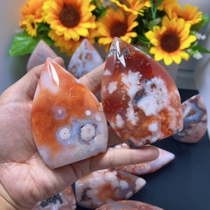 Bán buôn Chất lượng cao hoa màu Đỏ Mã Não trang trí tháp chữa bệnh tinh thể thạch anh Carnelian Wand Craft cho trang trí - Product Image 4