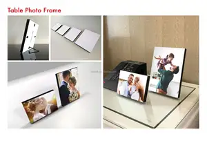 Fashionable 8 Inch MDF Photo Tile Picture Frame Desktop Picture Display Stand For DIY Room Decoration
