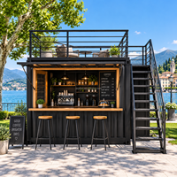 Bureau préfabriqué en conteneur, bar modulaire en conteneur avec panneaux sandwich, conteneur mobile de 20 pieds ou 40 pieds