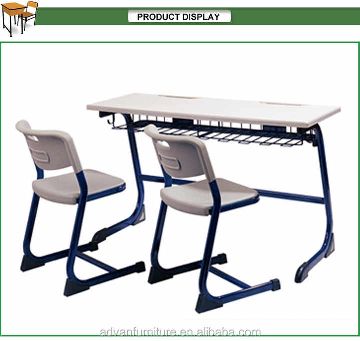 Hot Sell Factory Double Student Table School Desks and Chairs Factory
