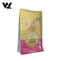 Sacs d'emballage en nylon personnalisés pour le riz japonais, le Pakistan, la Thaïlande, le blé, 1 kg, 5 kg, 25 kg, avec fermeture thermique, fond plat