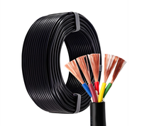 Câble d'alimentation flexible RVV direct usine, 2/3/4/5/6/7/8/10 conducteurs, 0,5-10 mm², gaine PVC, cuivre, couleur personnalisée, faible MOQ