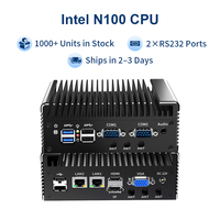 Mini PC Industrial sin Ventilador Intel N100 N305 4K HDMI VGA DP 2*Intel Gigabit LAN DDR4 NVMe SSD Computadora Integrada Yankong