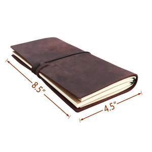Funda de cuero vintage para cuaderno de viaje, funda protectora para cuaderno hecha a mano, funda personalizada para cuaderno/diario. - Product Image 4