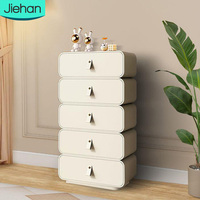 Nouvelle armoire de rangement en bois massif de style crème moderne, grande capacité, design modulaire, armoire murale pour salon, chambre à coucher