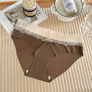 Braguitas de Seda de Hielo sin Costuras para Mujer, Lencería Sexy de Encaje Transpirable, Talla Grande - Product Image 4