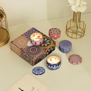Lot de 4 bougies en étain en gros, bougies parfumées à la cire de soja et aux huiles essentielles, cadeaux personnalisés - Product Image 2