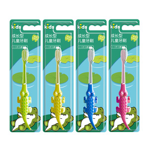 แปรงสีฟันเด็กจระเข้น้อย 3-6 ปี ขนแปรงนุ่ม ดีไซน์การ์ตูนสำหรับเด็ก แปรงสีฟันแบบใช้มือ - Product Image 5