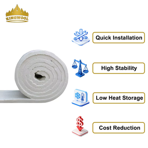 KINGWOOL – Couverture en fibre céramique moderne et personnalisable de 150 mm pour <span class=keywords><strong>l</strong></span>'<span class=keywords><strong>isolation</strong></span> et la préservation thermique des revêtements muraux de fours industriels - Product Image 2
