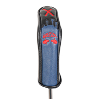 En stock : Housse de tête de fer de golf en cuir PU, noir et bleu, modèle G-host, lot de 8 protections pour clubs de golf