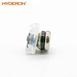 Hyderon Transparent <b>Square</b> Tube Micro <b>Adjustment</b> Foot With Spring Loaded Plug For Table Furniture Legs Stainless Steel Modern - Product Image 3