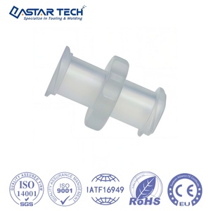 Raccord de tuyauterie en plastique transparent de précision, moulé par injection PC, pour système de pipeline de laboratoire de fluides - Product Image 1