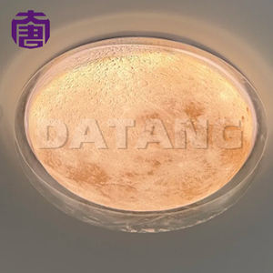 Lámpara Colgante Moderna de Resina 3D con Forma de Luna, Iluminación LED Interior, Lámpara de Techo Decorativa de Montaje Superficial, Color y Tamaño Personalizables - Product Image 6