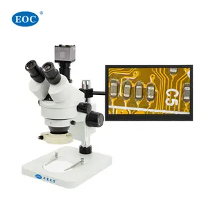 EOC trinocular soptop 현미경 줌 7X ~ 45x 스테레오 microscopio relife 스테레오 디지털 현미경 디지털 카메라