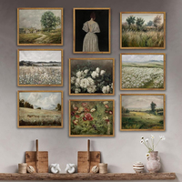 Encadré Toile Peinture Mur Art Vintage Classique Peinture À L'huile Toile Rural Ferme Chambre Décor pour La Maison