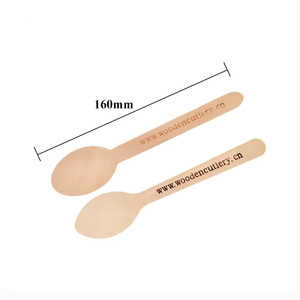 Precio de fábrica Cuchara de madera desechable biodegradable para acampar Hotel comestible - Product Image 1