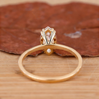Bague de fiançailles personnalisée en or 10/14/18 carats/platine avec diamant de laboratoire taille marquise, commande minimum 1 échantillon pour les marques de bijoux