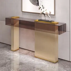 Italiano luz luxo estilo mesas de consola entrada itens corredor console mesa acrílico console mesa