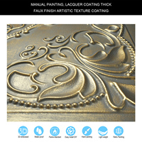 Panneaux artistiques en PVC or ancien facile à installer Ceil de toiture usé Faux finition Carreaux muraux décoratifs en étain imperméables