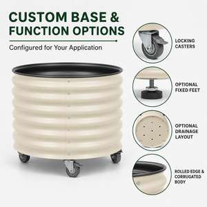 Kit de Jardinière Modulaire Surélevée DIY, Revêtement Poudré, Bac à Plantes Rond Mobile d'Extérieur Orto Rialzato avec Roues, Fabrication OEM - Product Image 4