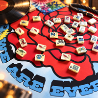 Grateful Dead X Bespoke Mahjong Sunshine Daydream Tie Dye Pearl Tile Set Acrylic American Mahjong Game Tiles Multiple Color