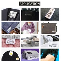 Étiquettes de vêtements personnalisées en polyester satiné, sublimation, écologiques, douces, colorées, imprimées, étiquettes de col pour t-shirts