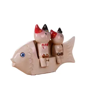Made In China Überlegene Neujahrs fisch Katzen art Keramik Büro Hotel Dekoration