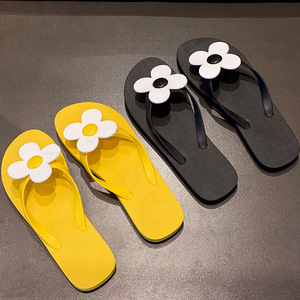 Nouvelles tongs d'été pour femmes, antidérapantes, imperméables, en PVC, avec des motifs de soleil et de fleurs - Product Image 4