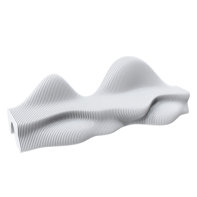 Изготовленный на заказ стеклопластиковый напольный роскошный диван современного искусства, нарезанный воздухом, большой общественный стул для отеля, торгового центра, сада