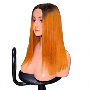 Producto Superior al por Mayor: Pelucas Transparentes con Cierre de Encaje, Cabello Humano Virgen Vietnamita Rojo Jengibre Personalizado, 250% de Densidad, Largo Extragrande - Product Image 1