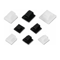 100 attaches-câbles adhésifs WCL-4 en plastique, clips muraux améliorés pour gestion des câbles, supports de câbles robustes