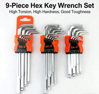 Kunci Hex Kepala Ganda Presisi Tinggi T6 hingga T70 Kelas Industri dengan Kunci Torx Allen DIY dan Kunci Crv