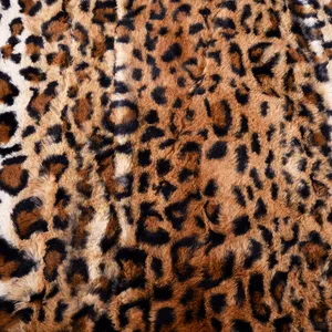 Высококачественное дизайнерское модное пальто с леопардовым принтом из искусственного кроличьего меха, вязаная ткань из 100 полиэстера для одежды