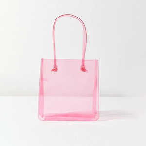 Custom logo Transparent Candy Color PVC Waterproof Shopping Hand Bag <strong>clear</strong> <strong>Handbag</strong> for Women - Product Image 2