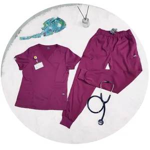 뜨거운 판매 여성용 통기성 및 땀 흡수 병원 작업복 편안한 색상 맞춤형 도매 간호사 의류