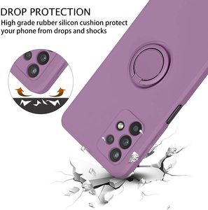 Coque de téléphone en silicone souple pour Samsung Galaxy A03 Core <span class=keywords><strong>A13</strong></span> A33 A53 A73 <span class=keywords><strong>5G</strong></span> Porte-anneau de flocage souple Couverture arrière de téléphone étanche - Product Image 2