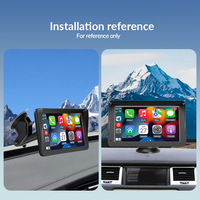 Kamera dasbor layar sentuh mobil DVR, kamera dashboard belakang portabel Android Auto Monitor 720P ganda 7 inci USB semua CarPlay kompatibel