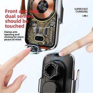 <span class=keywords><strong>Support</strong></span> de chargement rapide sans fil 15W pour <span class=keywords><strong>voiture</strong></span> <span class=keywords><strong>Support</strong></span> de téléphone à navigation magnétique à induction <span class=keywords><strong>automatique</strong></span> - Product Image 5
