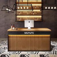 Comptoir de réception en bois moderne de qualité supérieure, industriel, écologique, multifonctionnel, pour bars, discothèques, restaurants de luxe, bars à domicile