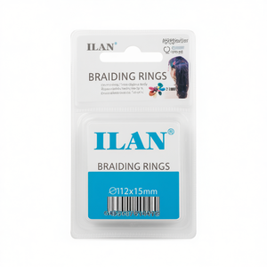 Anelli per trecce ILAN 12x15mm per acconciature 15pz - Product Image 1