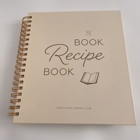 Livres de recettes à couverture rigide avec reliure à anneaux dorés et diviseur d'onglets