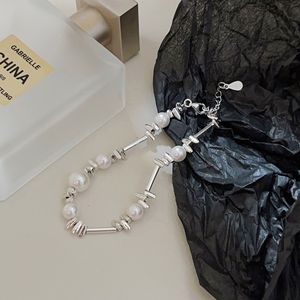 Pulsera de perlas de plata de ley S925 con diseño geométrico para mujer, joyería de regalo - Product Image 3