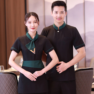 Bán buôn Waiter Top nhà hàng thức ăn nhanh Polyester khách sạn đồng phục tiếp nhận với tùy chỉnh thêu logo Waiter trang phục đồng phục - Product Image 5