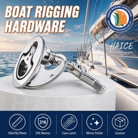 Acier inoxydable 316 Marine Cam Loquet Verrouillage Trappe Poignée Robuste Tournant Serrure Anneau De Levage 100*70*70mm Navire Yacht Bateau Matériel