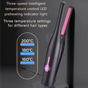 مكواة شعر كهربائية لاسلكية للشعر القصير، محمولة 2 في 1 للاستخدام أثناء السفر، بطارية 2600 مللي أمبير، متعددة درجات الحرارة للاستخدام المنزلي - Product Image 6