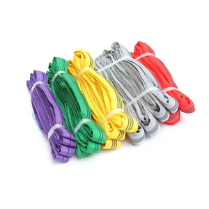 <span class=keywords><strong>Polyester</strong></span> nặng nâng vải <span class=keywords><strong>Sling</strong></span> tròn trắng vô tận loại mắt rộng cơ thể phẳng cường độ cao 1-10 tấn hai lớp - Product Image 5