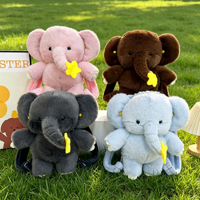 Sac à dos en peluche pour enfants, motif animal (lion, éléphant), idéal pour la maternelle, cadeau, vente en gros